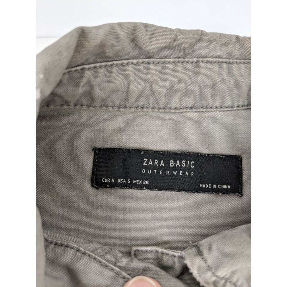Zara Basic Outerwear Button Down Painted Patches … - image 5